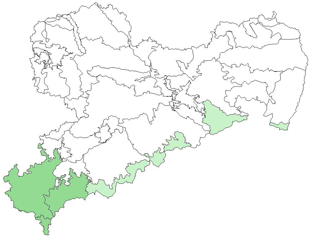 Grünlaubsänger Naturraumkarte