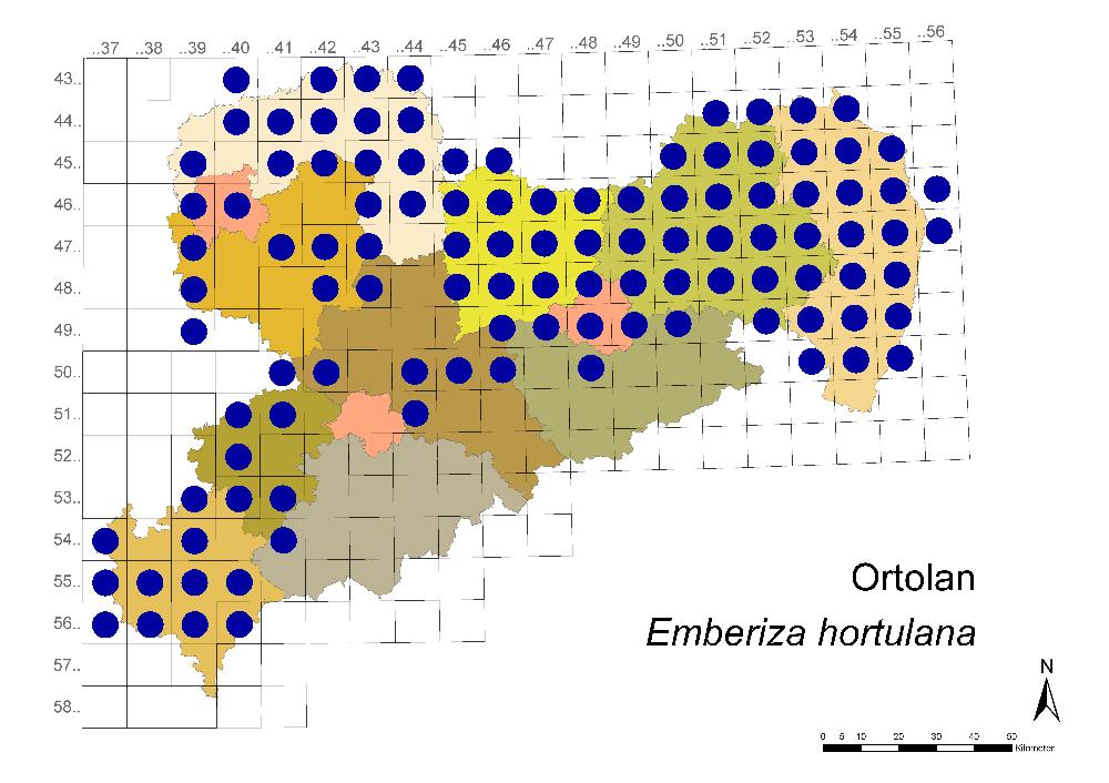 Ortolan Verbreitungskarte