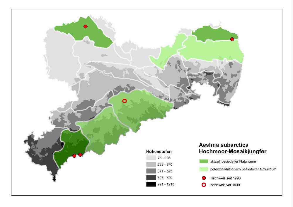 Hochmoor-Mosaikjungfer Schutzstrategie-Karte