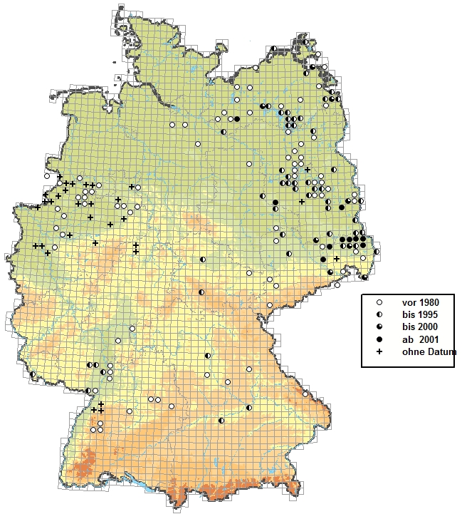 Cicindela sylvatica sylvatica Schutzstrategie-Karte