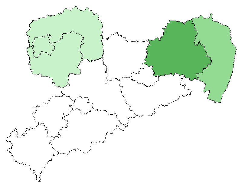 Saphirauge Vorkommenskarte